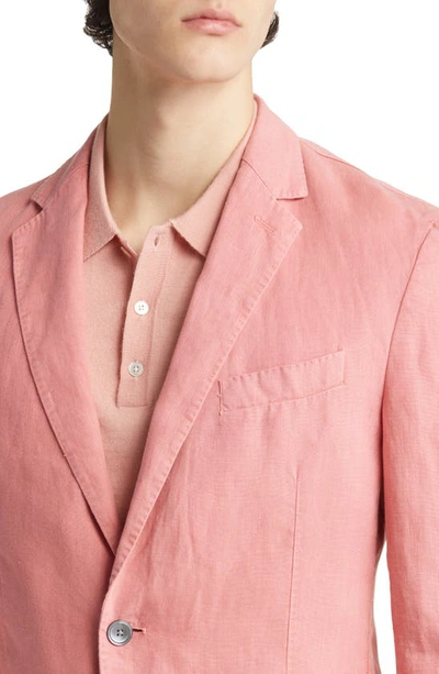 Hugo Boss Men's Hanry Slim Fit Linen Sportcoat In Open Pink