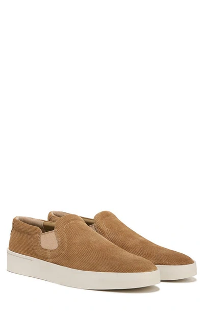 Shop Vince Pacific Corduroy Leather Sneaker In New Camel