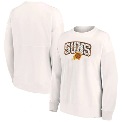 Shop Fanatics Branded White Phoenix Suns Tonal Leopard Pullover Sweatshirt