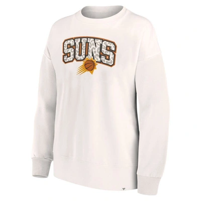 Shop Fanatics Branded White Phoenix Suns Tonal Leopard Pullover Sweatshirt