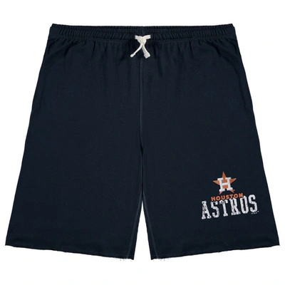 Shop Profile Navy Houston Astros Big & Tall French Terry Shorts