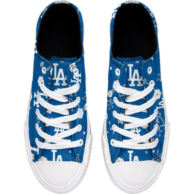 Shop Foco Blue Los Angeles Dodgers Flower Canvas Allover Shoes