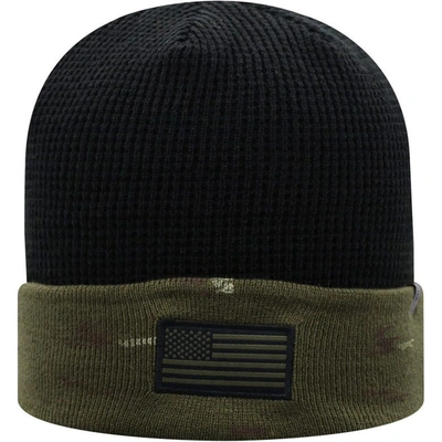 Shop Top Of The World Olive/black Washington State Cougars Oht Military Appreciation Skully Cuffed Knit H