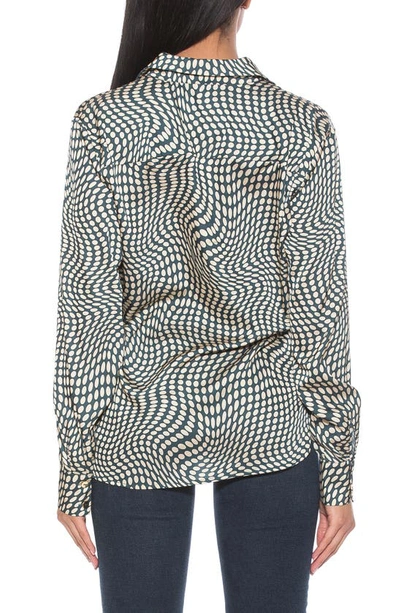 ALEXIA ADMOR ALEXIA ADMOR RYLIN SILKY FRONT BUTTON BLOUSE 