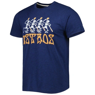 Men's Houston Astros Homage Navy Grateful Dead Tri-Blend T-Shirt