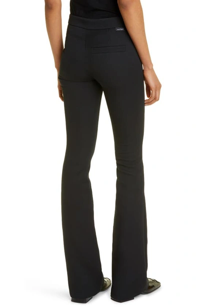 Shop Courrèges Corolla Flare Twill Pants In Black