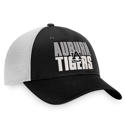 Shop Top Of The World Black/white Auburn Tigers Stockpile Trucker Snapback Hat