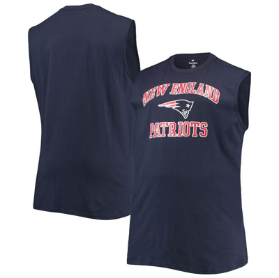Shop Profile Navy New England Patriots Big & Tall Muscle Tank Top