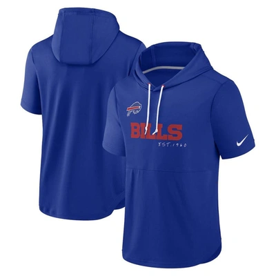 Shop Nike Royal Buffalo Bills Short Sleeve Pullover Hoodie