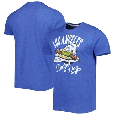 Shop Homage Royal Los Angeles Dodgers Hyper Local Tri-blend T-shirt