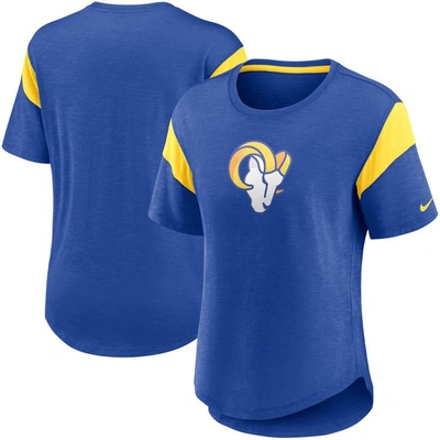 Nike Women's Fashion Prime Logo (NFL Los Angeles Rams) T-Shirt Blue