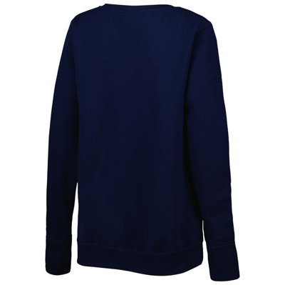 Shop Cuce Navy Tennessee Titans Deep V-neck Pullover Sweatshirt