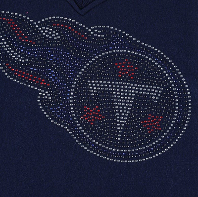 Cuce Navy Tennessee Titans Deep V-neck Pullover Sweatshirt In Navy
