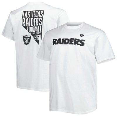 Shop Fanatics Branded White Las Vegas Raiders Big & Tall Hometown Collection Hot Shot T-shirt