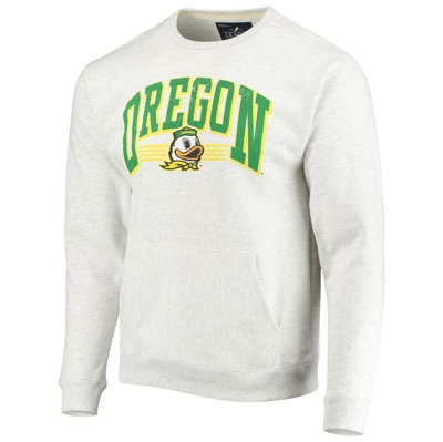 Shop League Collegiate Wear Heathered Gray Oregon Ducks Upperclassman Pocket Pullover Sweatshirt In Heather Gray