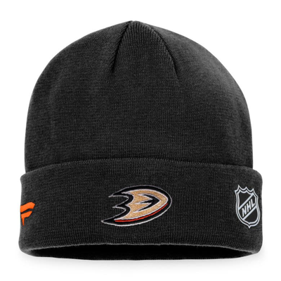 Shop Fanatics Branded Black Anaheim Ducks Authentic Pro Rink Cuffed Knit Hat