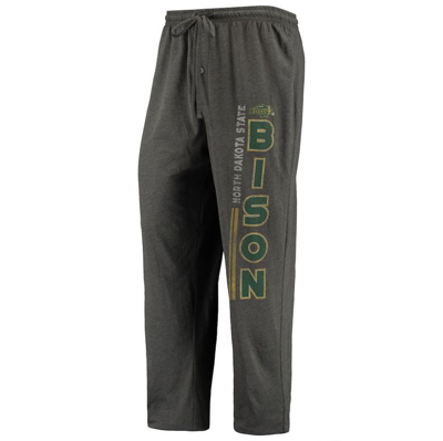 Men's Heathered Charcoal, Green Ndsu Bison Meter T-shirt And Pants Sleep  Set In Heathered Charcoal,green