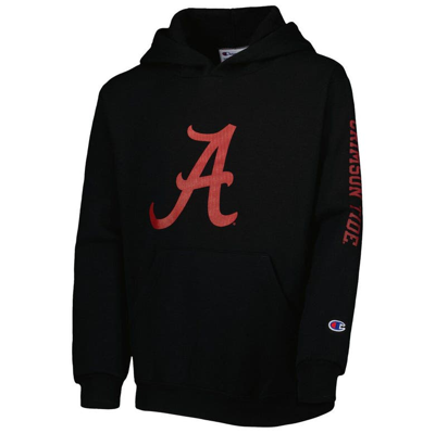 Shop Champion Youth  Black Alabama Crimson Tide Two-hit Logo Pullover Hoodie