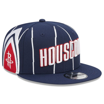 Shop New Era Navy Houston Rockets 2022/23 City Edition Official 9fifty Snapback Adjustable Hat In Gray