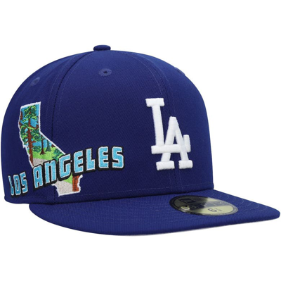 Shop New Era Royal Los Angeles Dodgers Stateview 59fifty Fitted Hat