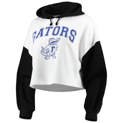 Shop Gameday Couture White/black Florida Gators Good Time Color Block Cropped Hoodie