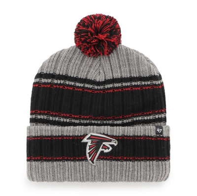 New Era Black Atlanta Falcons Repeat Cuffed Knit Hat with Pom