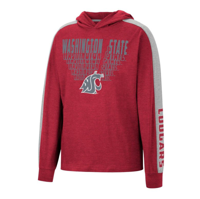 Shop Colosseum Youth  Heathered Crimson Washington State Cougars Wind Changes Raglan Hoodie T-shirt