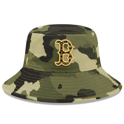 Shop New Era Camo Boston Red Sox 2022 Armed Forces Day Bucket Hat