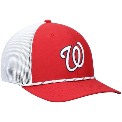 Shop 47 ' Red/white Washington Nationals Burden Trucker Snapback Hat