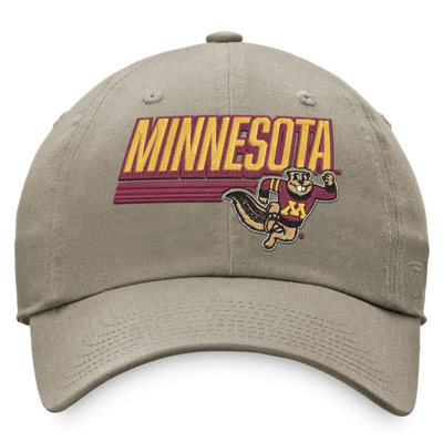 Shop Top Of The World Khaki Minnesota Golden Gophers Slice Adjustable Hat