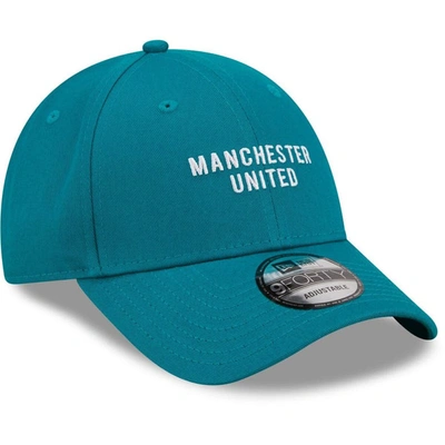 Shop New Era Turquoise Manchester United Seasonal 9forty Adjustable Hat