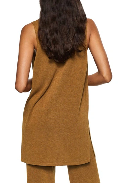 Mango Oversized Fine-knit Cardigan Medium Brown In Medium Brown