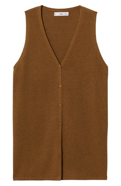 Mango Oversized Fine-knit Cardigan Medium Brown In Medium Brown