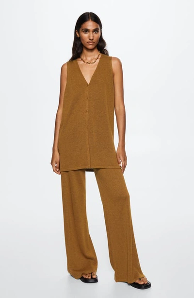 Mango Oversized Fine-knit Cardigan Medium Brown In Medium Brown