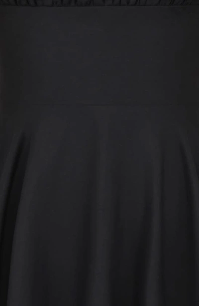 House Of Cb Kaia Lace Trim Fit & Flare Minidress In Black