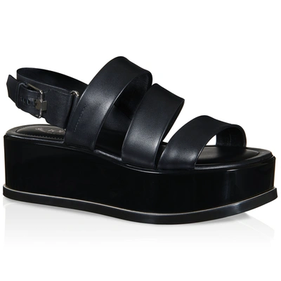 Tod's Leather Sandals In Black