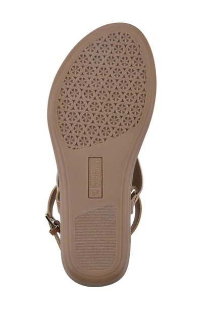 Shop White Mountain Footwear London T-strap Sandal In Green/ Multi/ Fab