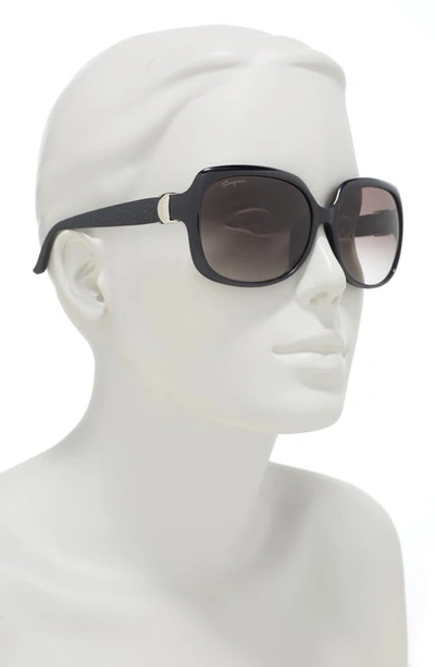 Ferragamo Salvatore  59mm Square Sunglasses In Black