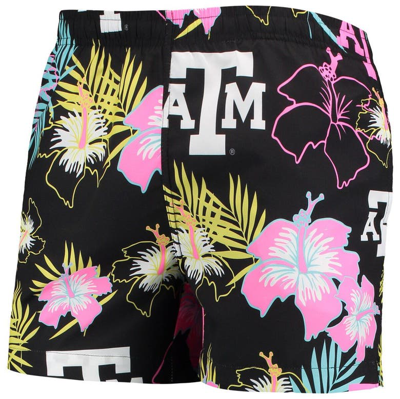 Shop Foco Black Texas A&m Aggies Neon Floral Swim Trunks