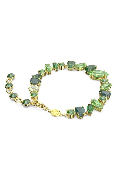 Shop Swarovski Gema Crystal Bracelet In Green