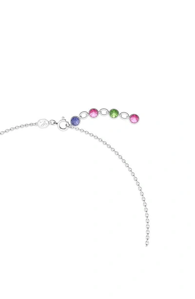 Swarovski Gema Frontal Necklace In Pink