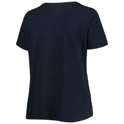 Shop Profile Navy Boston Red Sox Plus Size Banner V-neck T-shirt