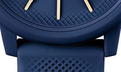 Lacoste Women's L.12.12 Navy Silicone Strap Watch 36mm Women's Shoes In Blue