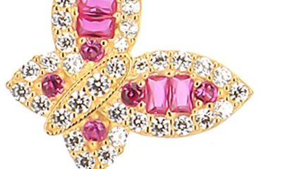 Gabi Rielle 14k Gold Plated Cz Butterfly Necklace In Gold