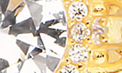Gabi Rielle 14k Gold Plated Cz Drop Earrings In Gold