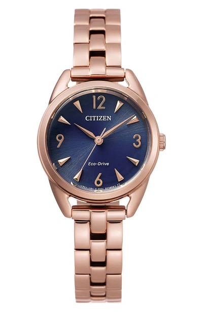 Shop Citizen Eco-drive Bracelet Watch, 27mm In Rose Gold