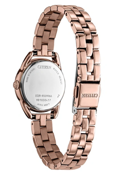 Shop Citizen Eco-drive Bracelet Watch, 27mm In Rose Gold
