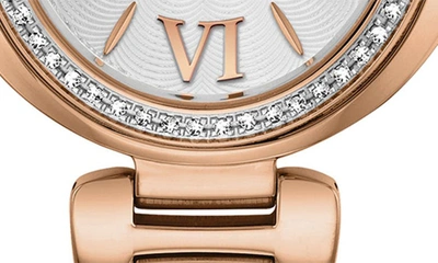 Citizen Capella Collection Eco-drive Diamond Bezel Bracelet Watch, 34mm In Rose Gold