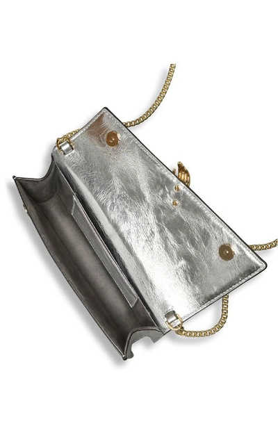 Shop Alexis Bittar In My Dreams Metallic Leather Convertible Bag In Silver