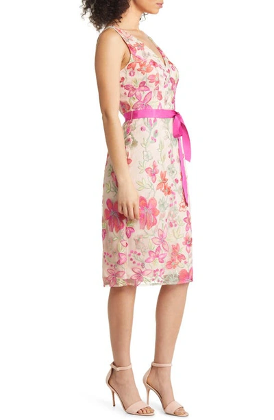 Eliza j embroidered sheath dress top